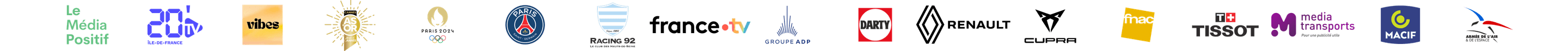 Logos des clients avec lesquels Florian Conventi a travaillé